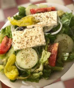 Learn how to make a traditional Greek salad, or come into Box Hill to try our famous salad!