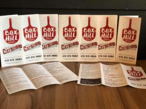Call today to learn more about Box Hill’s catering menu!