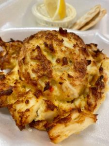 enjoy crab cakes in fall